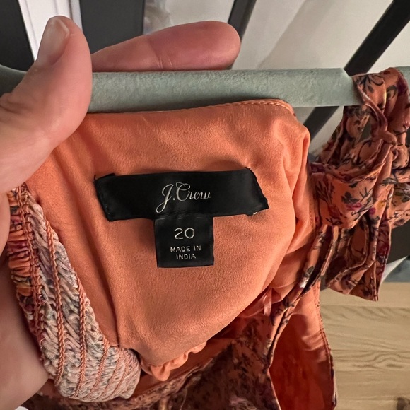 J Crew Plus Size floral print ruffle hem dress, size 20 - Picture 2 of 8